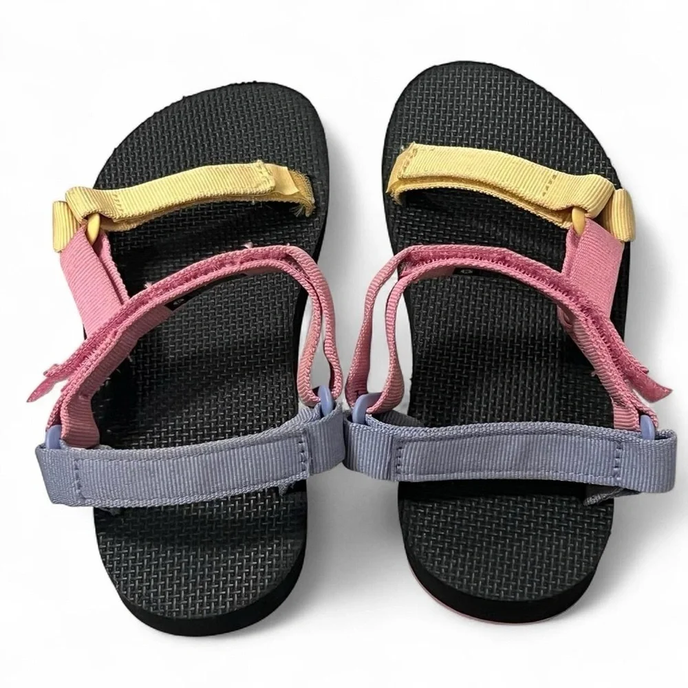 Teva Pink, yellow & blue sandals